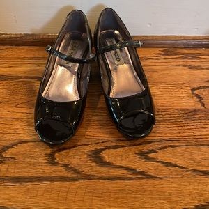 Black heels for kids, good quality, worn occasionally fairly new